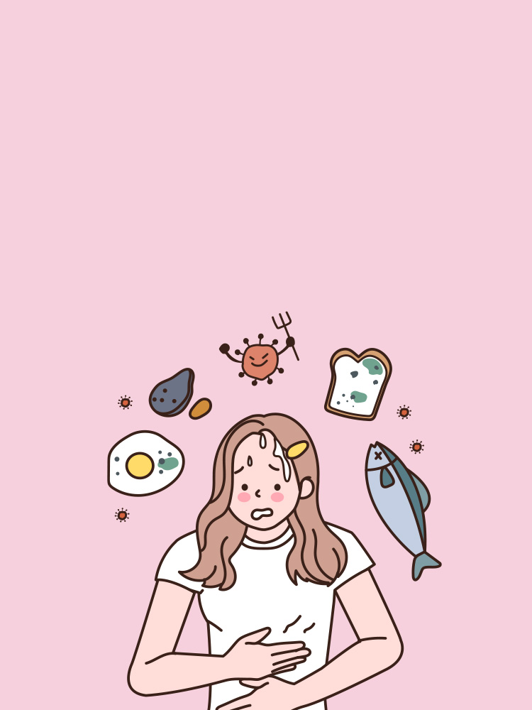 물과 음식을 조심해요. 수인성·식품매개 감염병 타이틀 배경 이미지