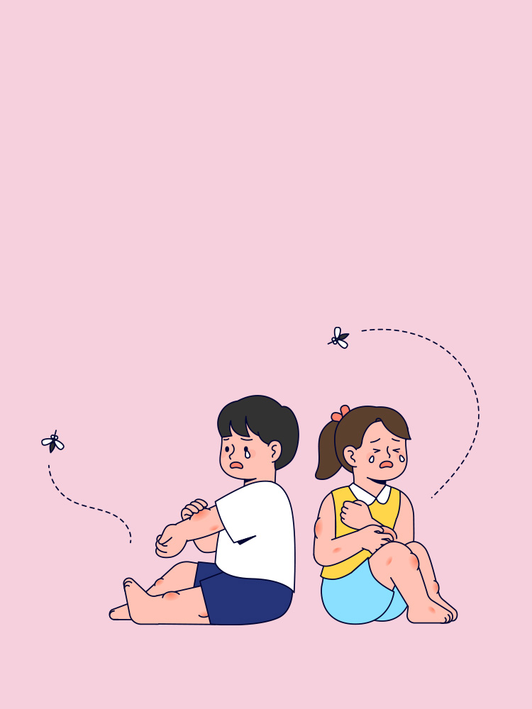 모기를 조심해야 해요 뎅기열 타이틀 배경 이미지