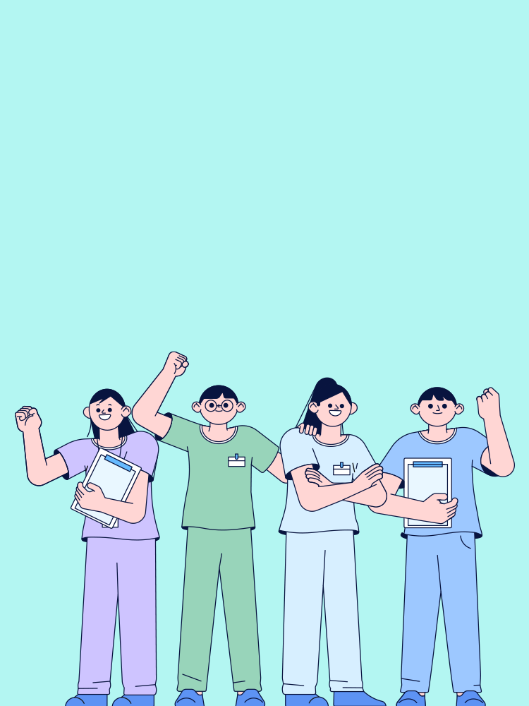 학교 미래 건강인재 간호 체험 교육 타이틀 배경 이미지