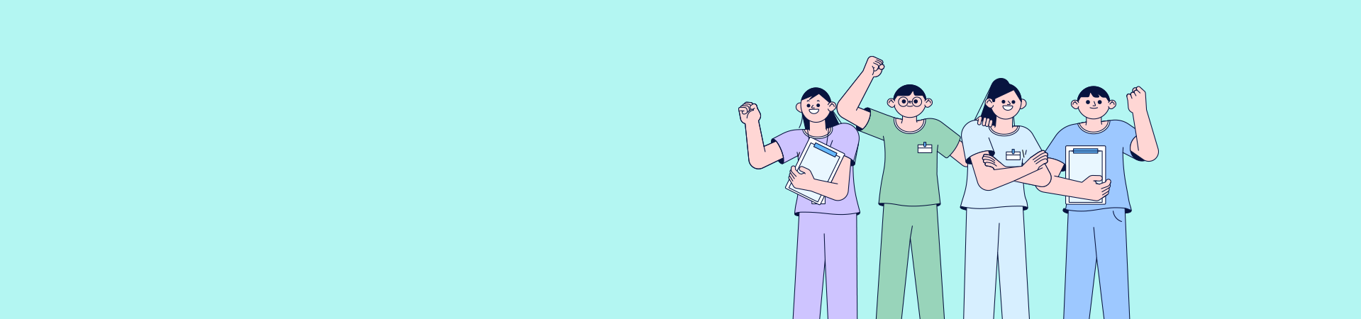 학교 미래 건강인재 간호 체험 교육 타이틀 배경 이미지