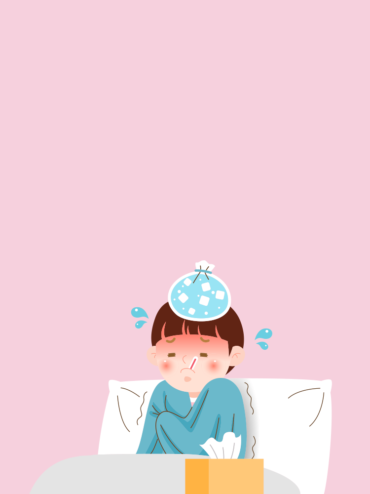 급성 호흡기 질환 ‘독감’ 인플루엔자 타이틀 배경 이미지