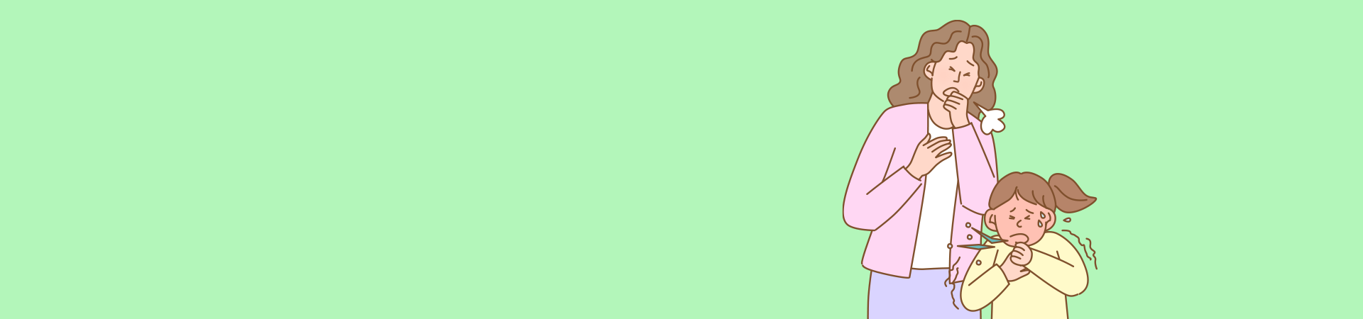 기침 뒤에 숨어 있는 백일해 타이틀 배경 이미지