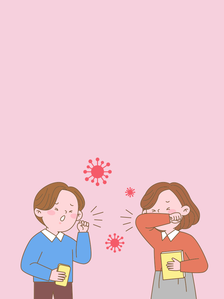 2주 넘는 기침, 그냥 넘기지 마세요. 결핵 타이틀 배경 이미지